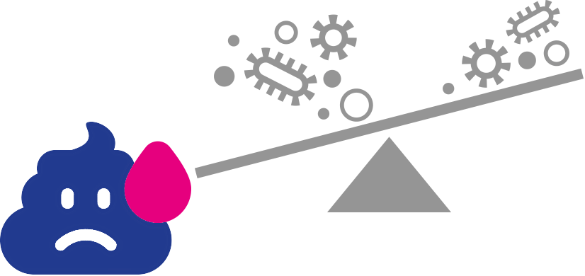 Een microbiële onbalans kan infecties veroorzaken door opportunistische pathogenen die bijvoorbeeld aanvallen van diarree veroorzaken